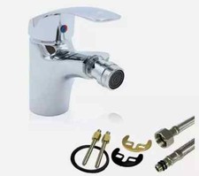 RUBINETTO Miscelatore BAGNO bidet Cromato UNIVERSALE con Flessibili di montaggio