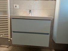 mobile bagno con lavabo, Mobile Contenitore Laterale E Specchio