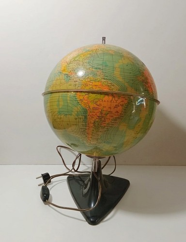 Mappamondo luminoso vintage
