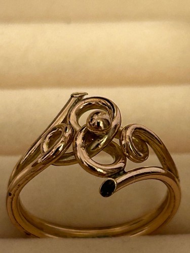 Anello tubolare oro - oro, rosa
