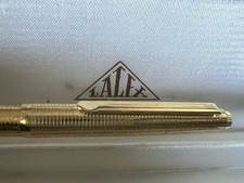 🔴 LALEX penna a sfera placcata oro guilloché scatto vintage con astuccio