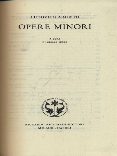 Ludovico ariosto opere - ludovico,