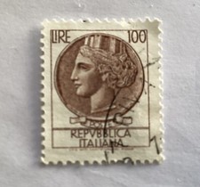 Moneta Di Siracusa 1968 Repubblica Italiana 100 Lire Francobollo/Francobollo Italiano