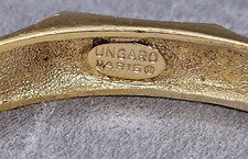 UNGARO VINTAGE BIJOUX  BRACELET JONC bangle EMAILLÉ bordeaux