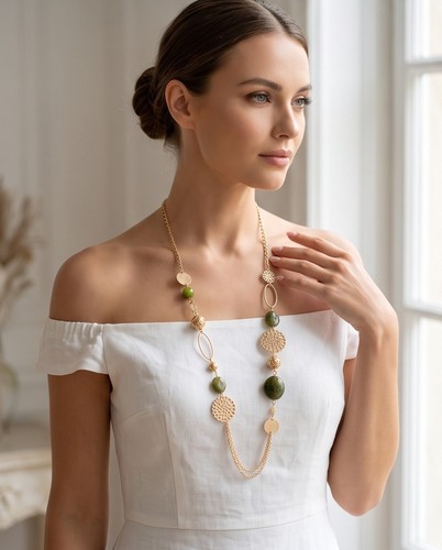 Collana lunga elegante con - lunga,