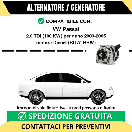 Alternatore passat 0 tdi - 2.0,