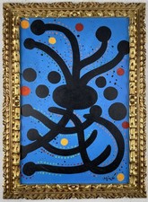 Joan Miro olio su tela (fatto