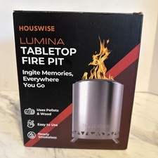 Housewise Firepit da tavolo Lumina senza fumo sigillato nuovo in scatola legno o pellet