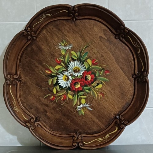 Vassoio fiori legno veneziano - vassoio,