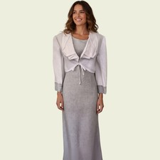 Abito lungo e giacca in lino