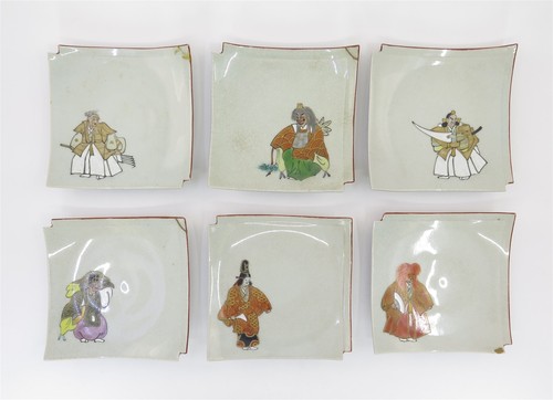 Set sei antichi piatti - set,