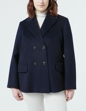 ?Cappotto Caban Marina Rinaldi By MAX MARA?Lana Wool Blu Navy Peacoat 21_FR46