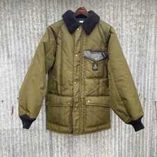 Giacca cappotto vintage RefrigiWear stile 58 T uomo XLT verde parka abbigliamento da lavoro inverno USA