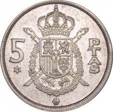 España 5 Ptas 1975*78 km# 807