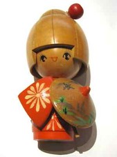 Kokeshi bambola legno