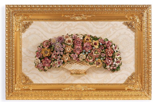 Quadro cesto con fiori - quadro,