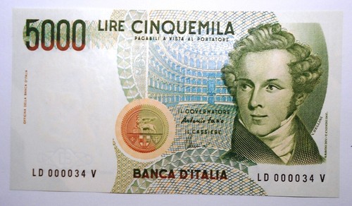 5000 lire bellini 000034 - sr.,