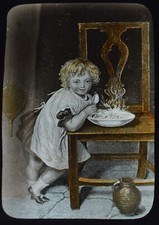 VICTORIAN PICTURE GIRL EATING