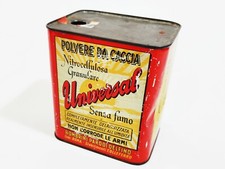 Barattolo di Latta Universal Polvere da Sparo Caccia Bombrini Parodi Delfino Rom