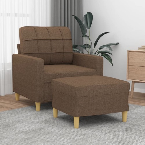 Sofa chair with footstool - sofa,