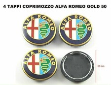 Loghi ruota 4x tappetti coprimozzo 50mm Alfa Romeo MiTo 147 GT 156 166