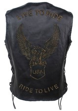 Gilet In Pelle Da Moto Per