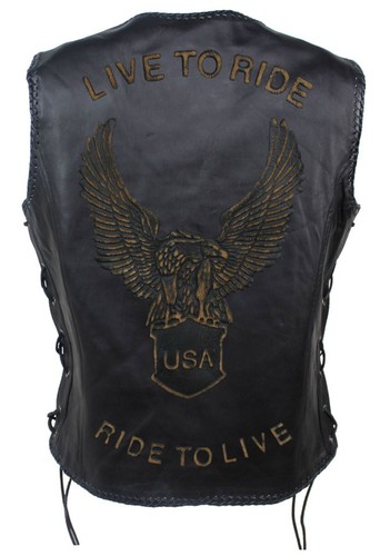 Gilet pelle moto - pelle, da