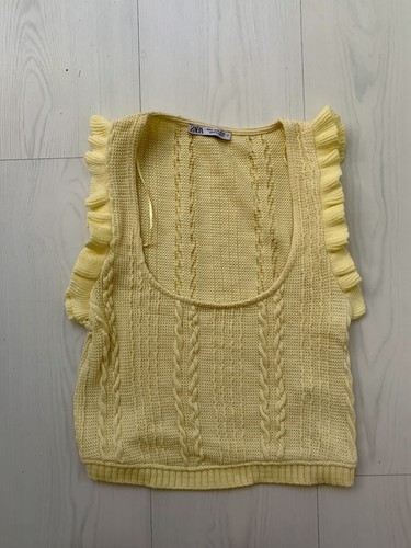 Top zara giallo s - top,