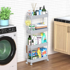 Carrello Portaoggetti a 4 Livelli Scorrevole Estraibile Carrello Portaoggetti Mo