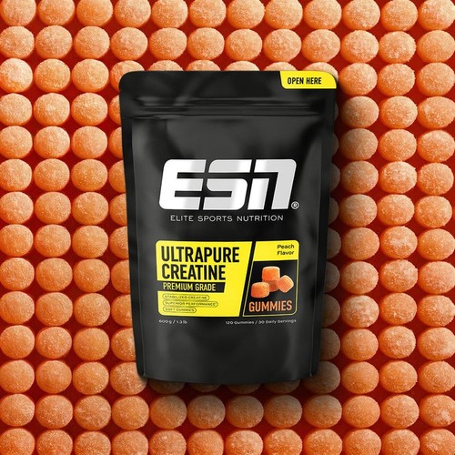 Esn creatina gomma pesca 120pz - creatina,