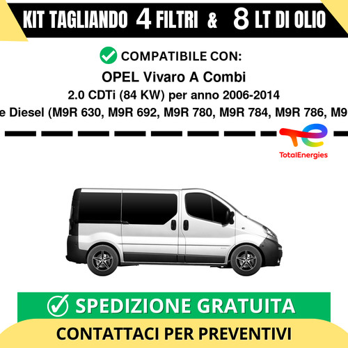 Tagliando per opel vivaro - vivaro, a