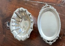 PORTA pillole + VASSOIETTO vintage in argento 800/1000 MADE IN ITALY inizio '900