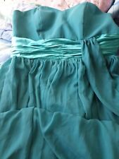 Vestito damigella o da sera lungo taglia 52 xxl nuovo verde acqua