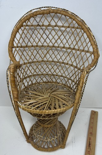 Sedia vintage vimini pavone - sedia, in