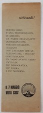 PROPAGANDA POLITICA PARTITO SOCIALISTA ITALIANO ELEZIONI 7 MAGGIO 1972