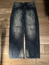 Jeans vintage Ecko Unlimited larghi larghi hip hop Y2K pantaloni denim taglia 32