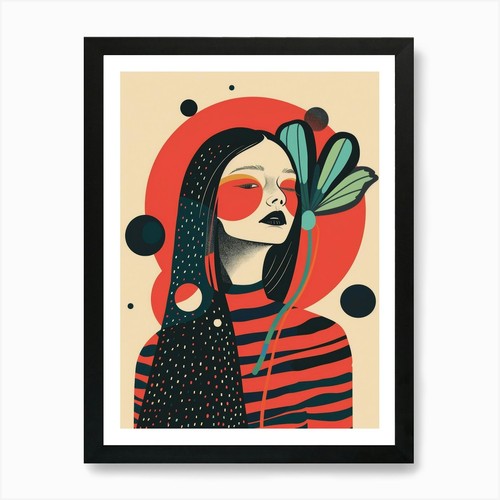 Stampa artistica ragazza con