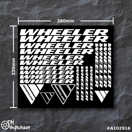 Wheeler set adesivi bianco - wheeler, |