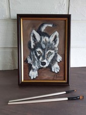 Quadro lupo animale arte