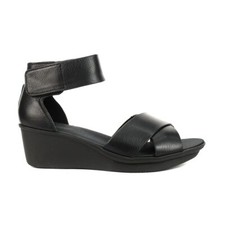 Naturalizer Riviera Sandali con zeppa in pelle nera