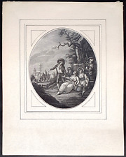 Francesco Bartolozzi stampa antica after William Hamilton 1789 maggio 12 mesi