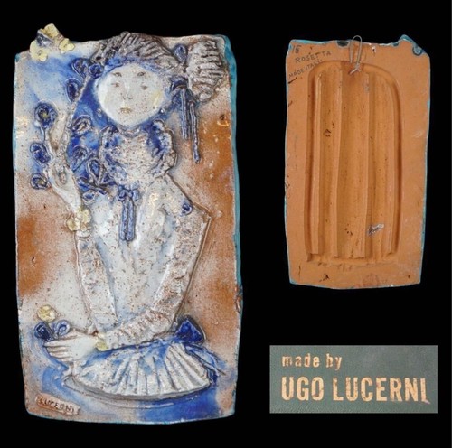 Targa ceramica rilievo - in,