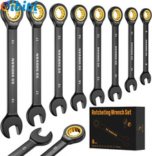 Set Chiavi Inglesi 8 Pezzi, Set Chiavi a Cricchetto Metriche, 8-19 Mm Chiave Ing