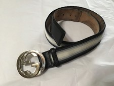 Cintura Gucci pelle tela