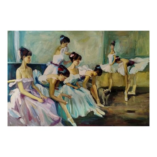 Quadro olio 90x60 ballerine - quadro,