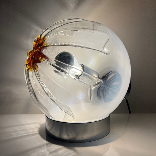 Lampe métal chromé et - lampe, en