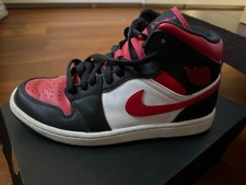 Air Jordan 1 Mid nero/rosso fuoco/bianco