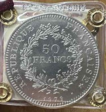 50 Franchi Hercule Francia 1979 Argento .900 30g - Eccezionale qFdC Periziata