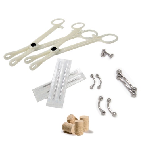 Kit piercing corpo - piercing,