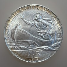 5 LIRE 1936 PIO XI VATICANO